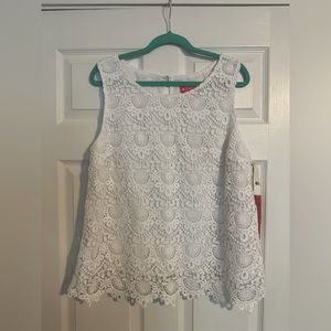 NWT Lilly Pulitzer for Target White Lace Shift Tank Top Blouse Size XXL